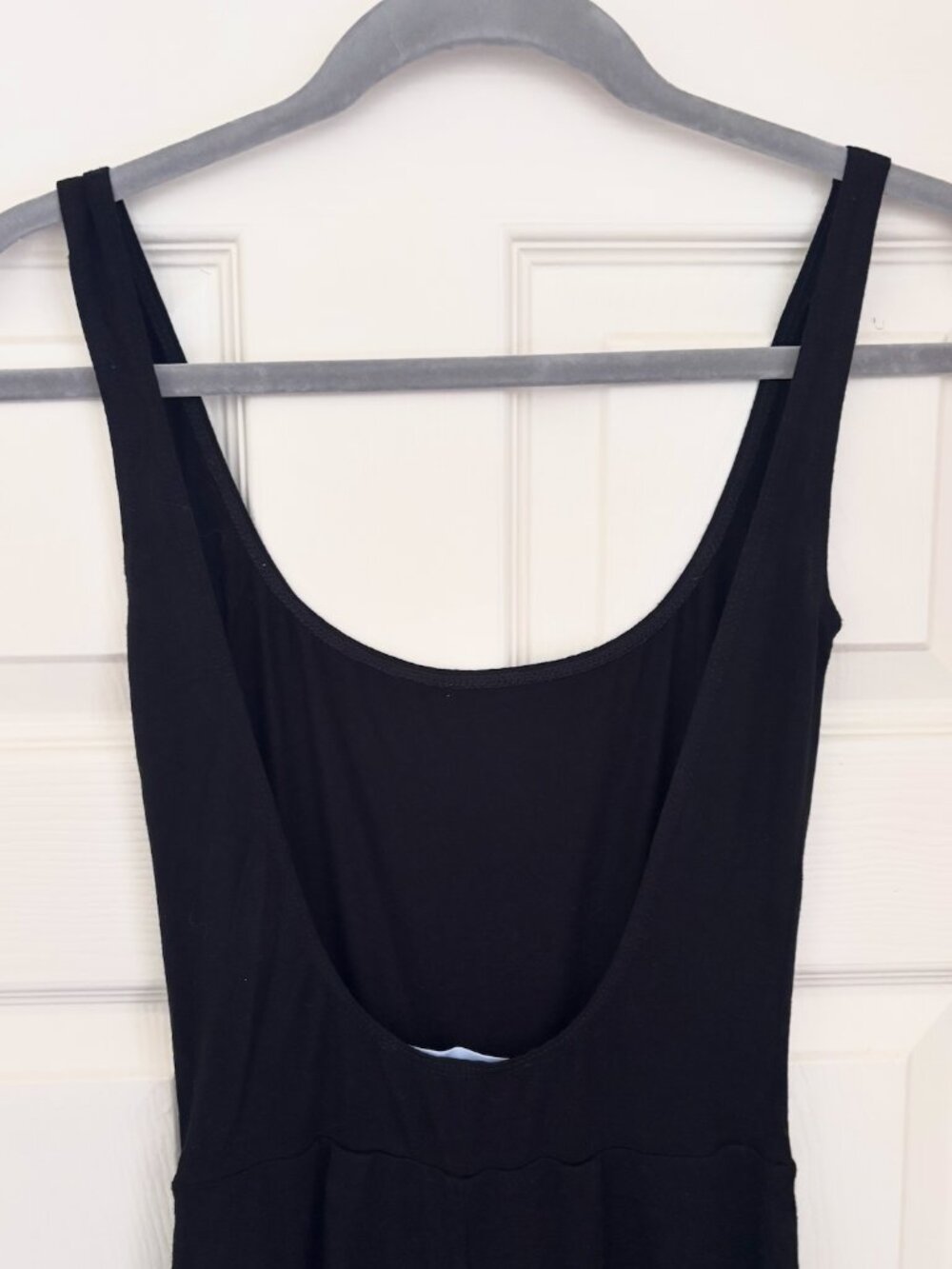 Reformation Rylee Scoop Back Jersey Stretch Knit Crop Black Jumpsuit Sz. XS NWOT - Picture 9 of 9